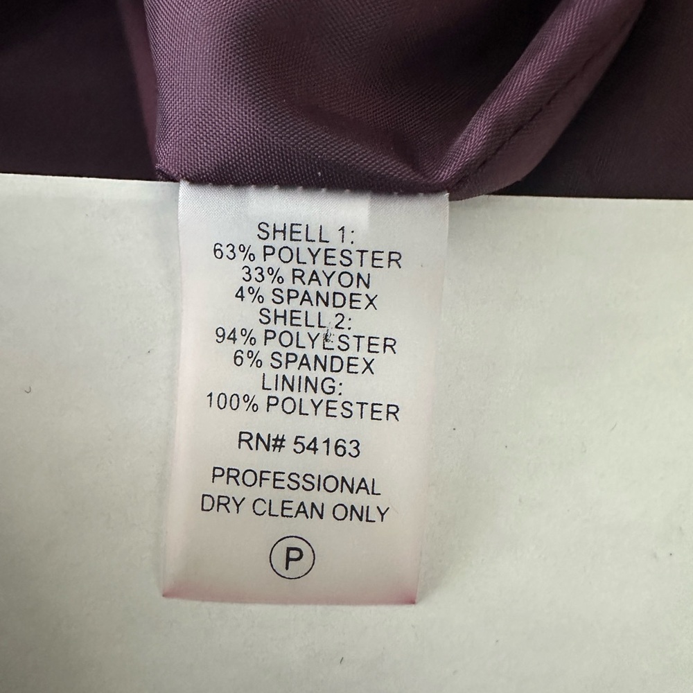 Calvin Klein Burgundy Dress w/ Faux Suede Cap Sleeves size - Picture 10 of 13